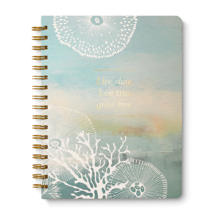 Spiral Notebook- Live Slow, Love True, Grow Free