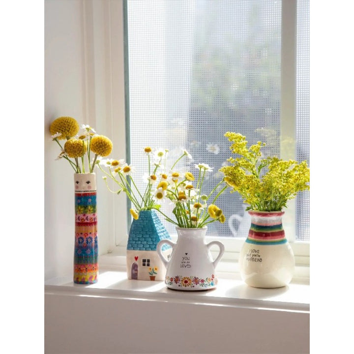Cottage Bud Vase - Turquoise Cottage