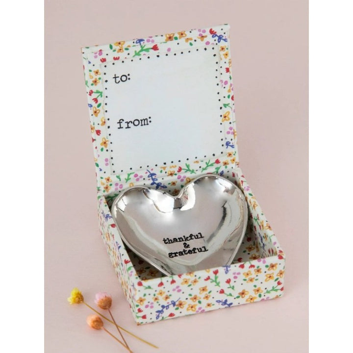 Silver Little Love Bowl - Thankful & Grateful