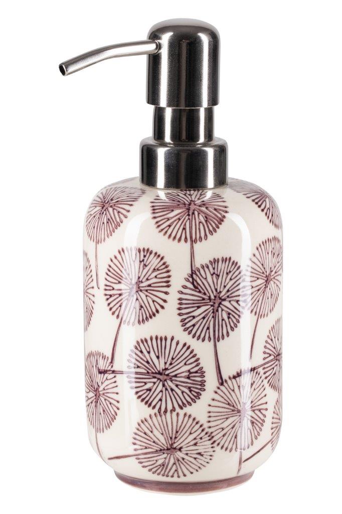 Purple Pom Pom Bathroom Accessories Set