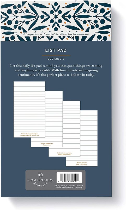 LIST PAD LGE BELIEVE IN TODAY