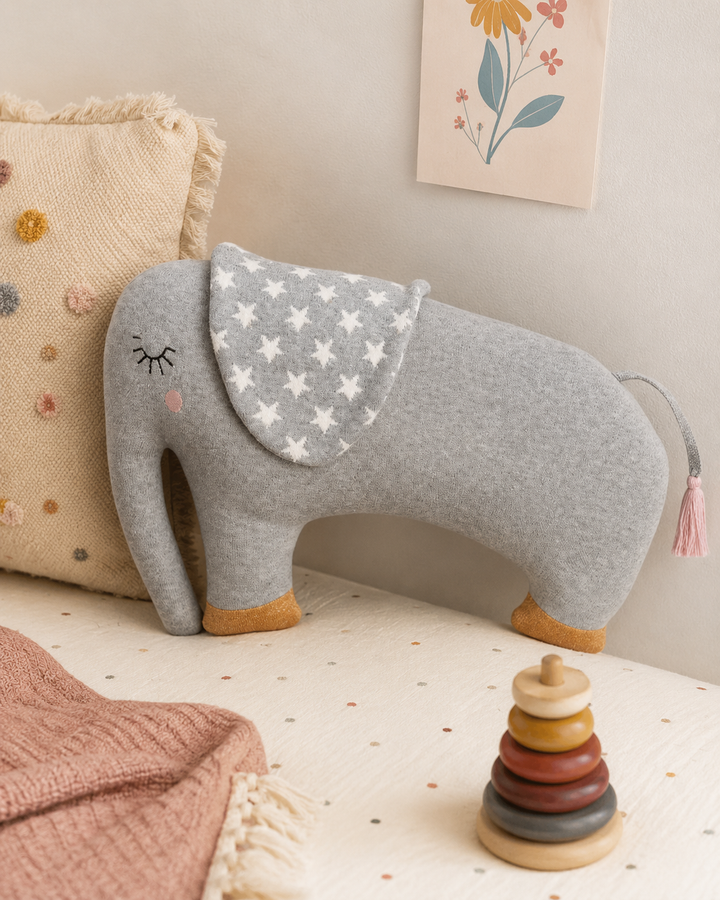 Elephant Organic Cotton Cushion