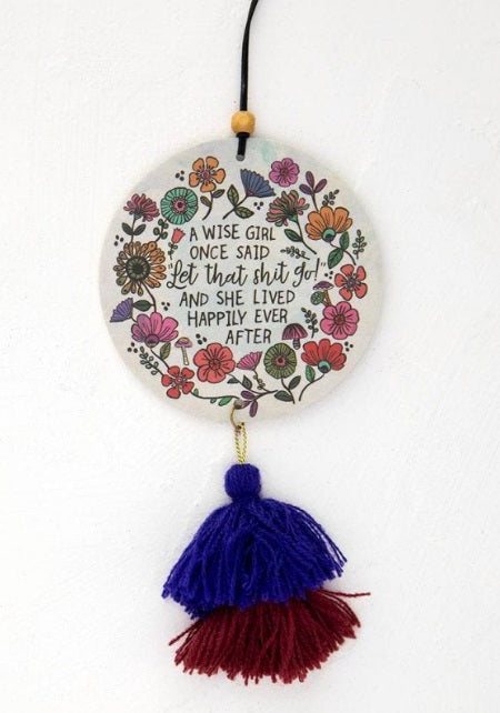 AIR FRESHENER TASSEL/BEAD A WISE GIRL ONCE SAID