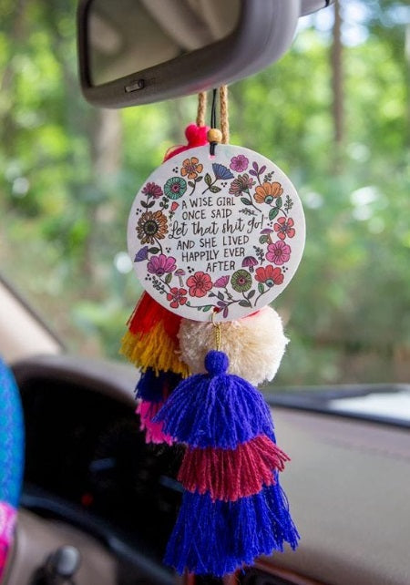 AIR FRESHENER TASSEL/BEAD A WISE GIRL ONCE SAID