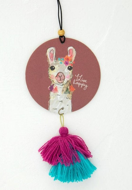 AIR FRESHENER TASSEL/BEAD LLIVE HAPPY
