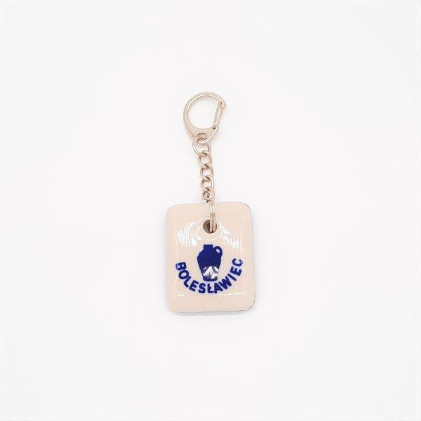 KEYCHAIN PENDANT RECT SHAPE BLUE SPEC