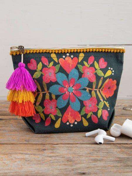Canvas Pouch - Folk Floral