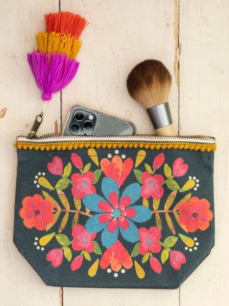 Canvas Pouch - Folk Floral