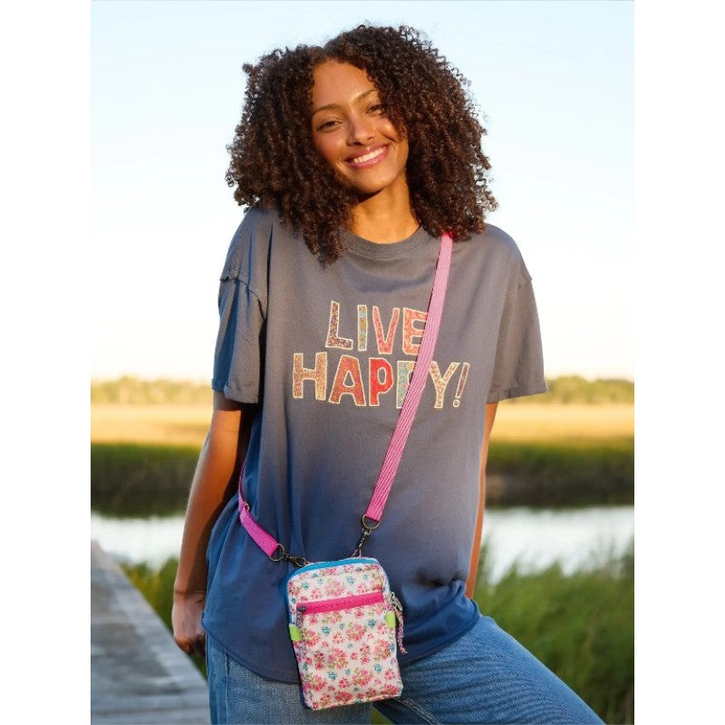 8 in 1 Pocket Crossbody Flrl Blms L