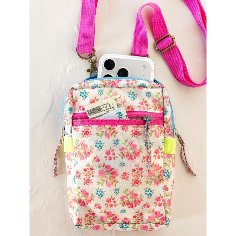 8 in 1 Pocket Crossbody Flrl Blms L
