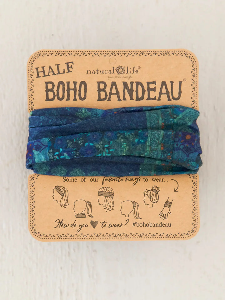 Half Boho Bandeau - Indigo Patchwork