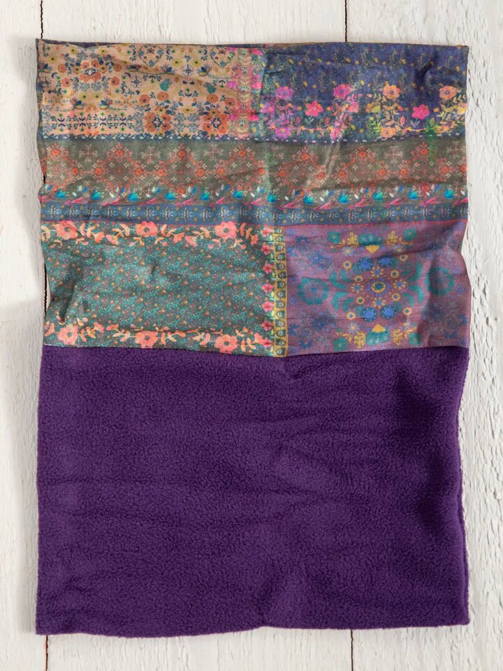 Fleece Boho Bandeau - Vintage Patchwork