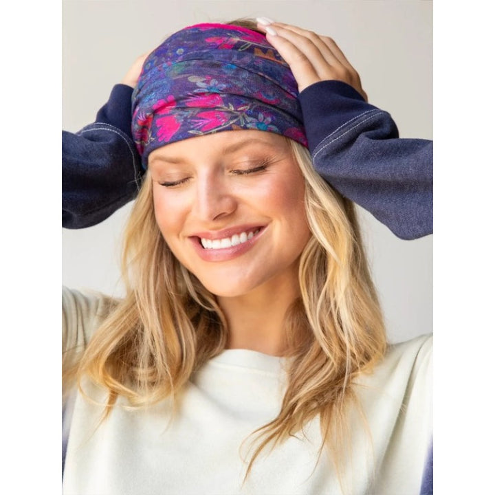 Fleece Boho Bandeau - Dark Floral