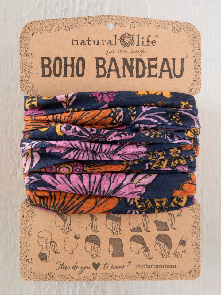 Boho Bandeau - Navy Whimscal Daisies