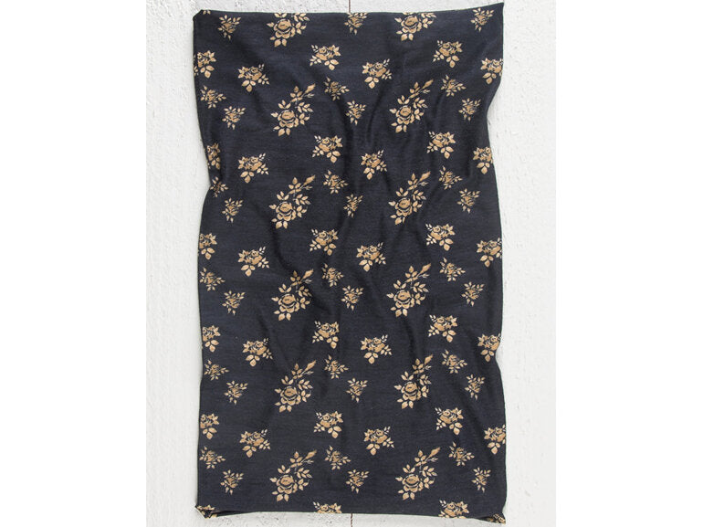 BOHO BANDEAU BLACK & CREAM FLORAL