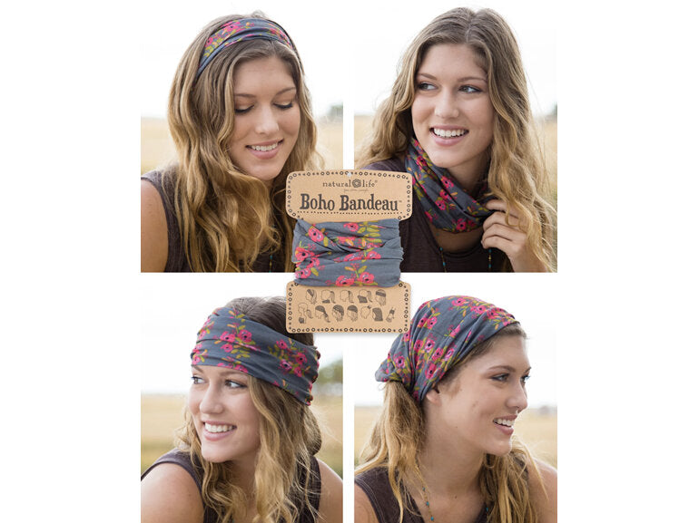 BOHO BANDEAU CHARCOAL BLOOMS