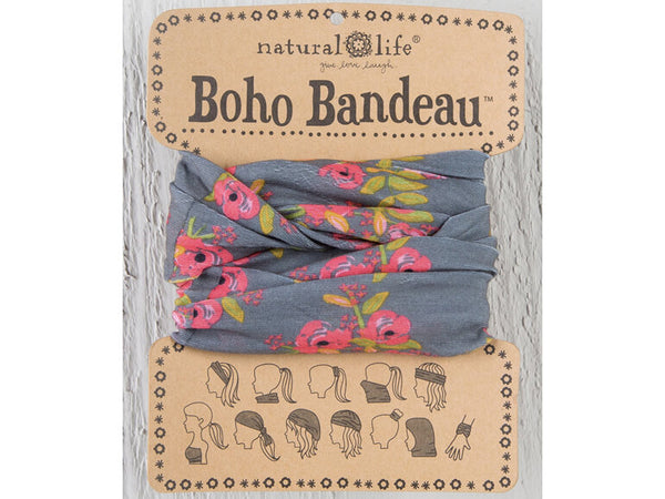 BOHO BANDEAU CHARCOAL BLOOMS