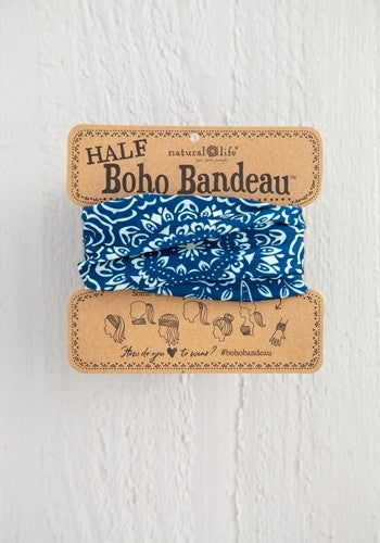Half Bandeau Navy Cream Mandala