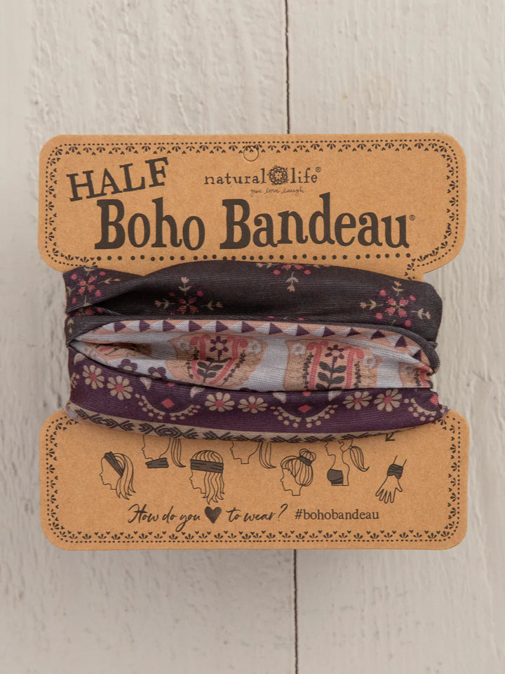 Half Boho Bandeau - Mocha Tulips