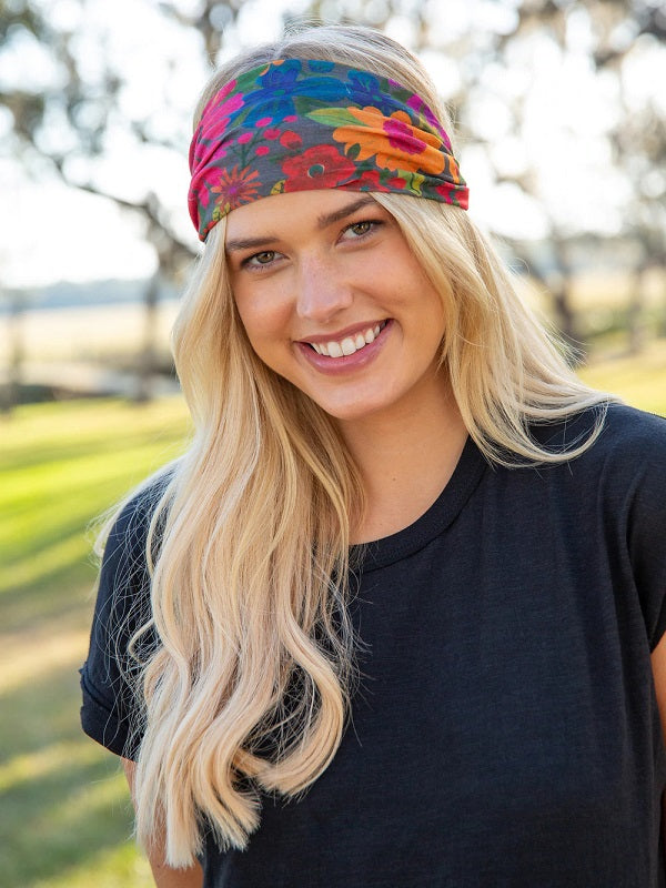Boho Bandeau Orange/Pink Floral