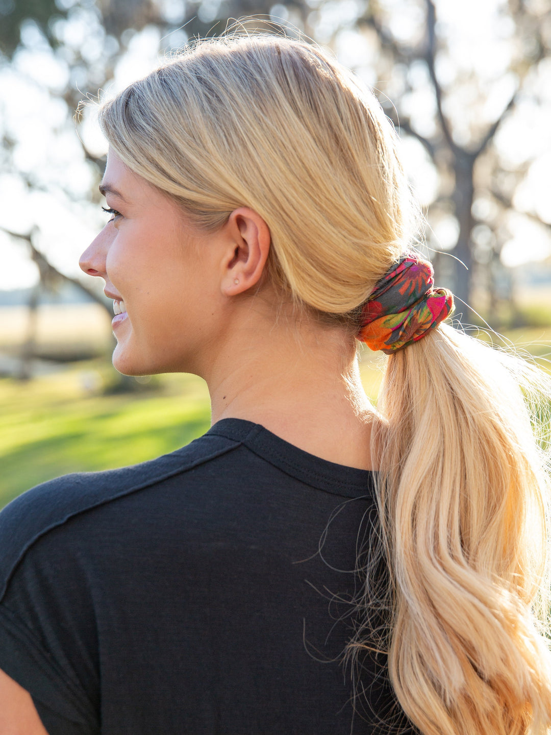 Boho Bandeau Orange/Pink Floral