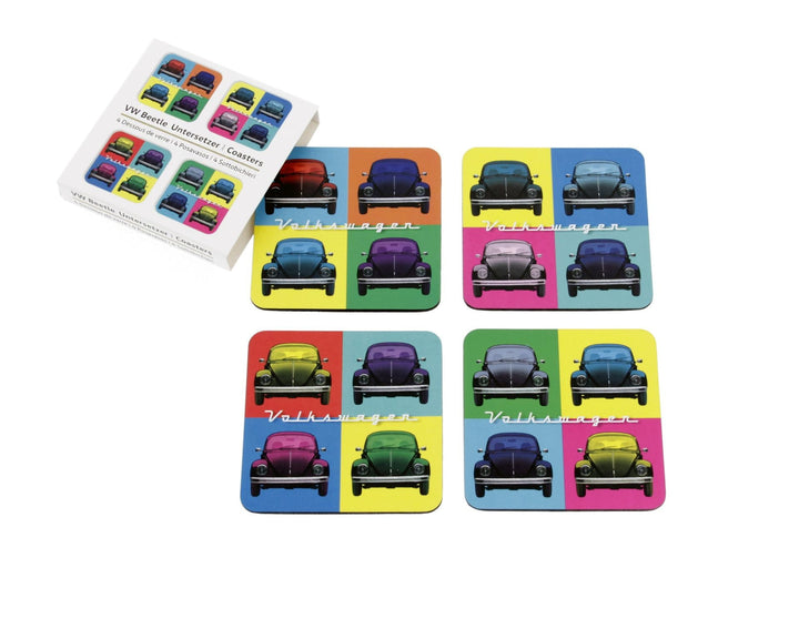 VW Beetle Coasters  4-PC SET - Boxed
