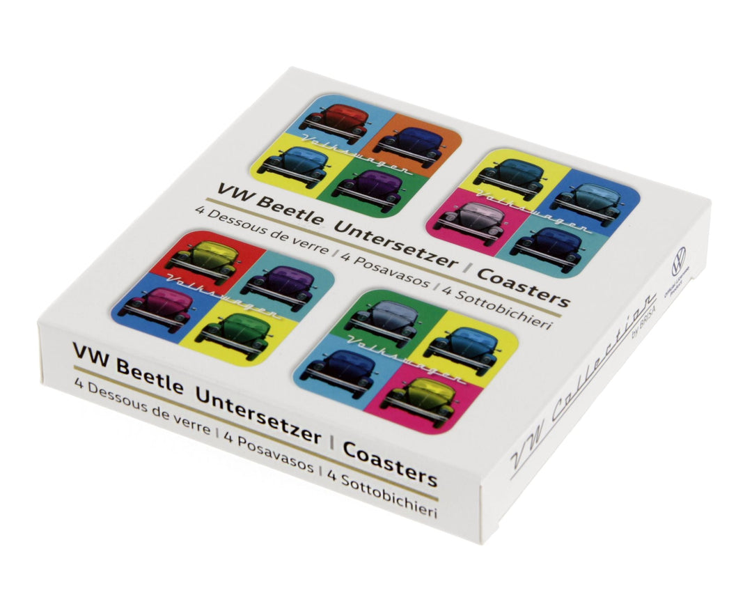 VW Beetle Coasters  4-PC SET - Boxed
