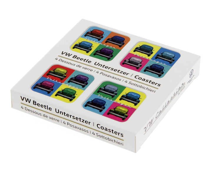 VW Beetle Coasters  4-PC SET - Boxed