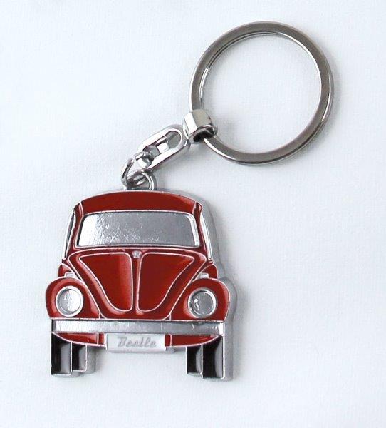 VW BEETLE KEY RING IN GIFT TIN - RED