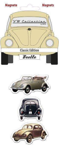 VW BEETLE MAGNET 3-PC SET IN BLISTER PACKAGING - CLASSIC