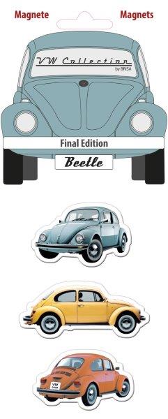 VW BEETLE MAGNET 3-PC SET IN BLISTER PACKAGING - FINAL