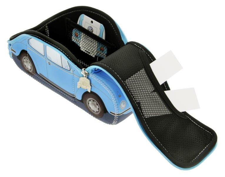 VW BEETLE 3D NEOPRENE SMALL UNIVERSAL BAG - LIGHT BLUE