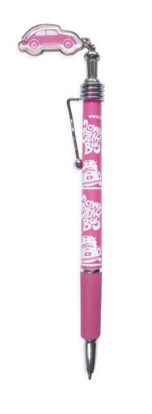 VW BEETLE PEN WITH CHARM - PINK (D)