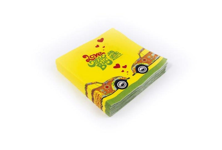 VW BEETLE DESIGN PRINTED NAPKINS - LOVE THAT BUG