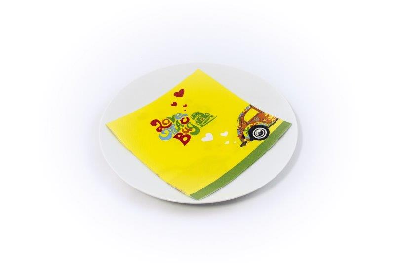 VW BEETLE DESIGN PRINTED NAPKINS - LOVE THAT BUG