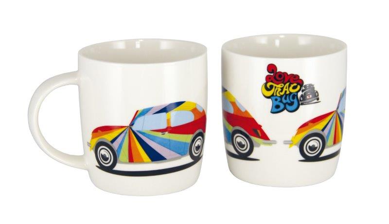 VW BEETLE COFFEE MUG 370ml IN GIFT BOX - STRIPES