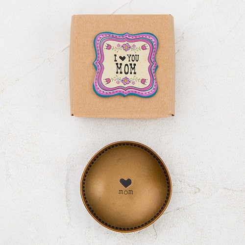 LITTLE LOVE BOWL COPPER I LOVE U MOM