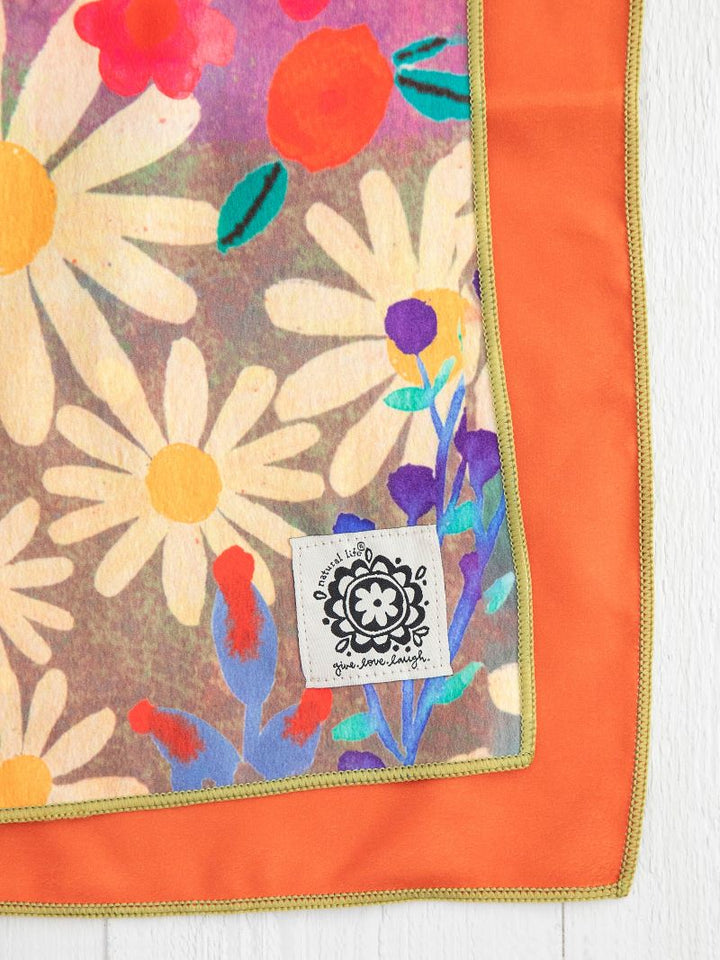 Yoga/Beach Towel - Wildflower Border