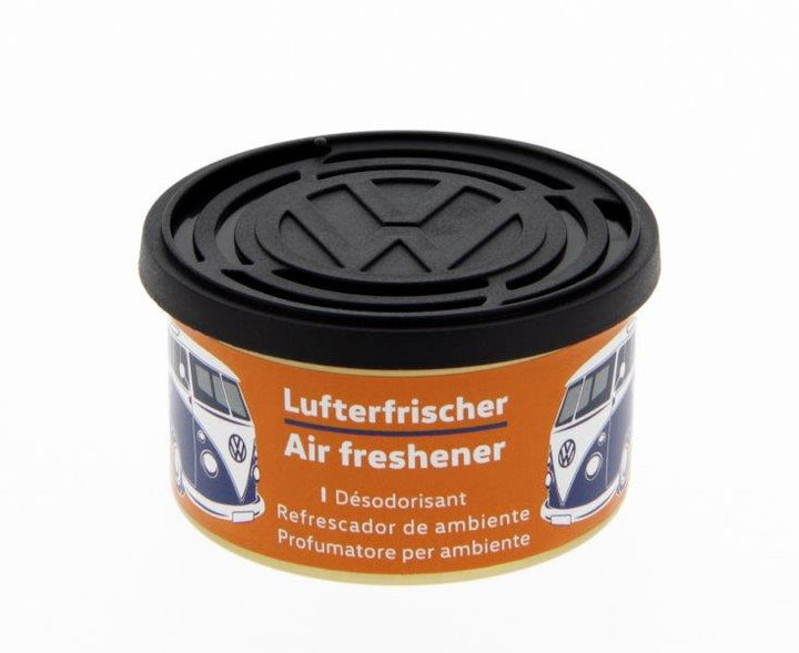 VW T1 BUS AIR FRESHENER IN A TIN - VANILLA/ORANGE (D)