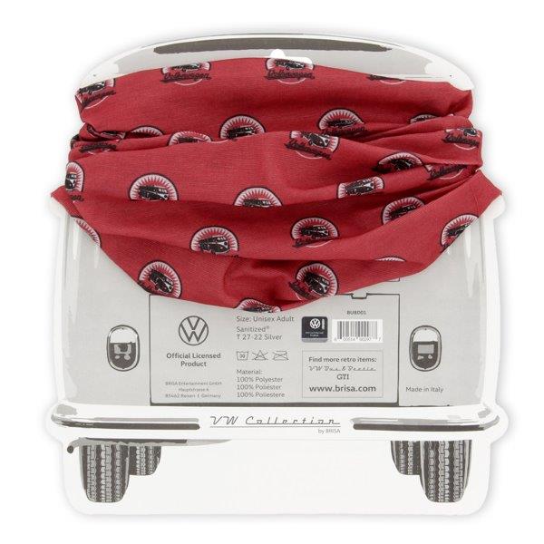 VW T1 BUS  MULTIFUNCTIONAL HEADWEAR - VINTAGE LOGO/ROT