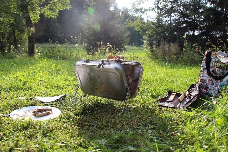 VW T1 BUS PORTABLE BBQ GRILL - STAINLESS STEEL