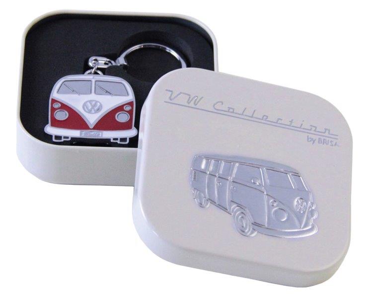 VW T1 BUS KEY RING IN GIFT TIN - RED
