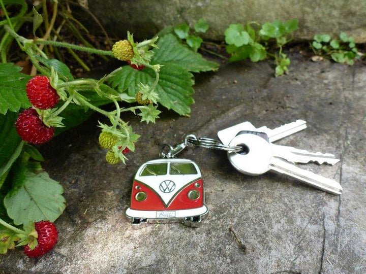 VW T1 BUS KEY RING IN GIFT TIN - RED