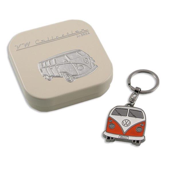 VW T1 BUS KEY RING IN GIFT TIN - ORANGE