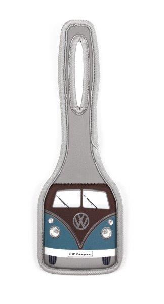 VW T1 BUS LUGGAGE TAG - PETROL/BROWN