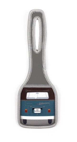 VW T1 BUS LUGGAGE TAG - PETROL/BROWN