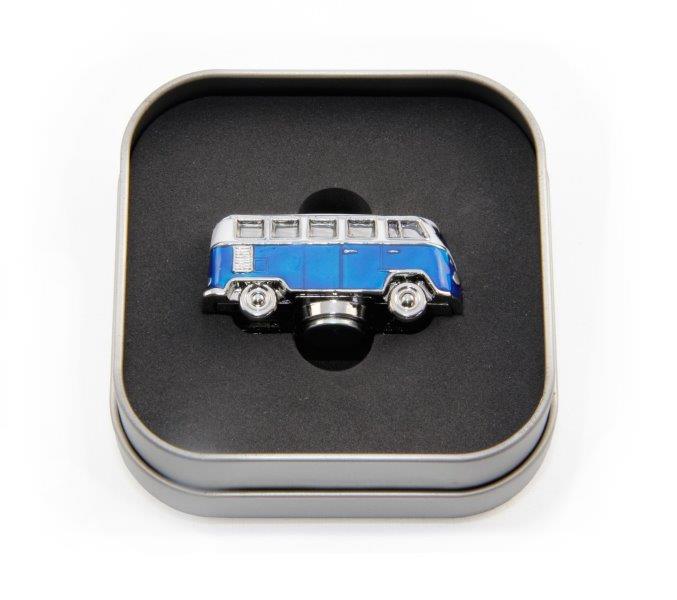 VW T1 BUS 3D MINI MODEL MAGNET IN GIFT TIN - BLUE