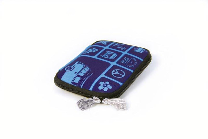 VW T1 BUS NEOPRENE ZIPPER WALLET - SURF/BLUE