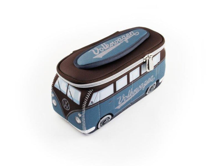 VW T1 BUS 3D NEOPRENE SMALL UNIVERSAL BAG - PETROL/BROWN