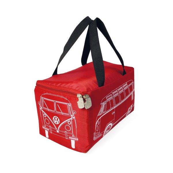 VW T1 BUS PICNIC BLANKET WITH CARRYING BAG - SAMBA STRIPES/RED